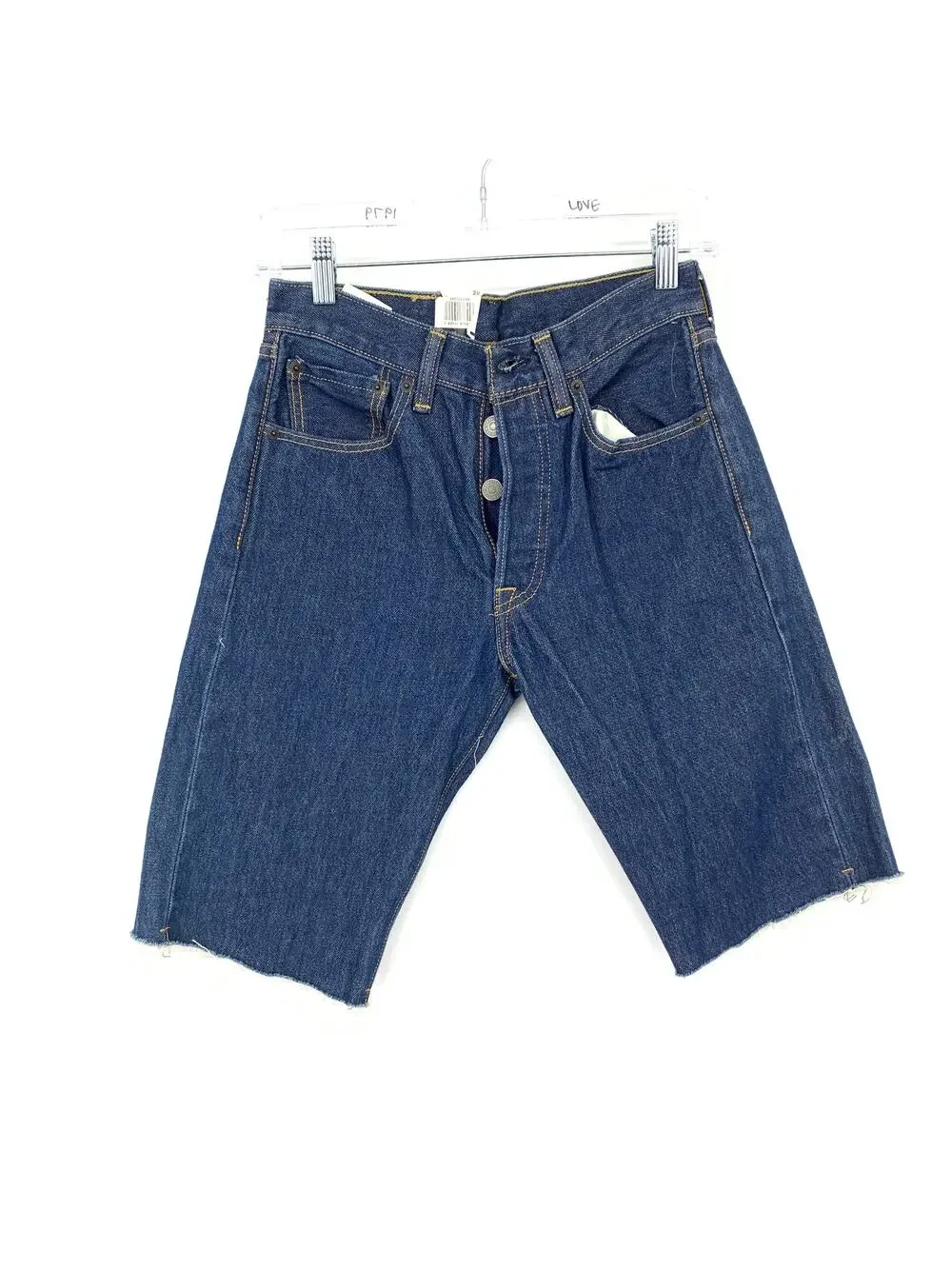 Levis 501 Jean Shorts Womens Size 28 Medium Wash Denim Button Fly NEW